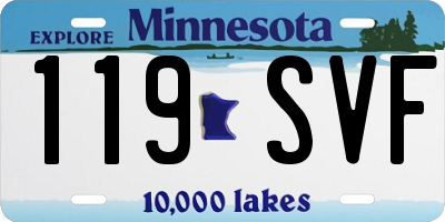 MN license plate 119SVF