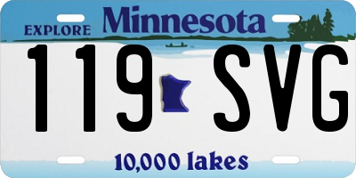 MN license plate 119SVG