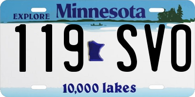 MN license plate 119SVO