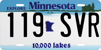 MN license plate 119SVR