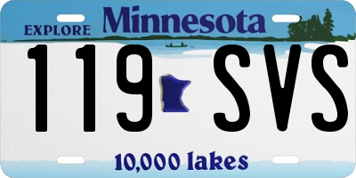 MN license plate 119SVS