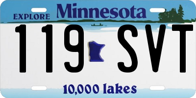 MN license plate 119SVT