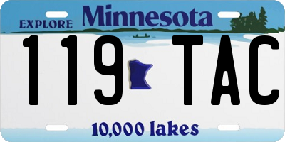 MN license plate 119TAC