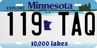 MN license plate 119TAQ