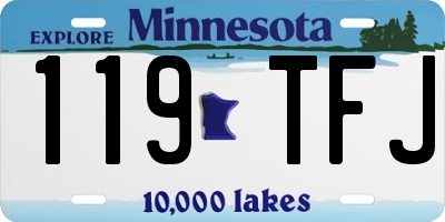 MN license plate 119TFJ