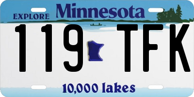 MN license plate 119TFK
