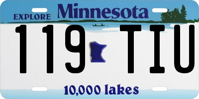 MN license plate 119TIU