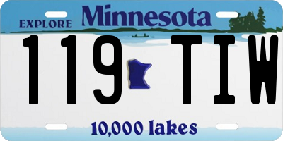 MN license plate 119TIW