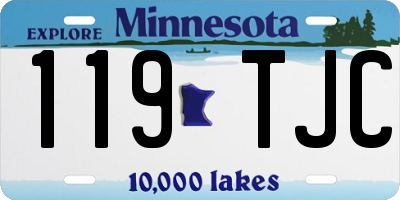 MN license plate 119TJC