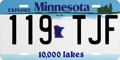 MN license plate 119TJF