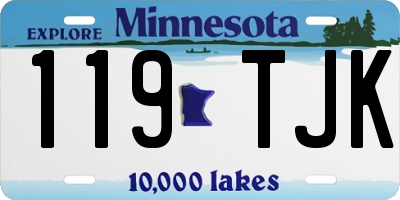 MN license plate 119TJK
