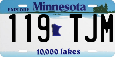 MN license plate 119TJM