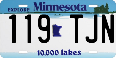 MN license plate 119TJN