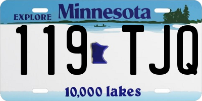MN license plate 119TJQ