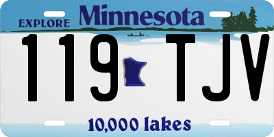MN license plate 119TJV