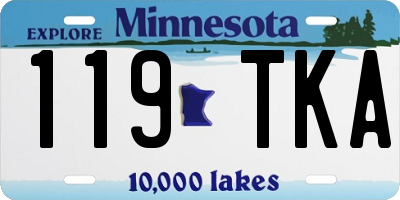 MN license plate 119TKA