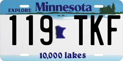 MN license plate 119TKF