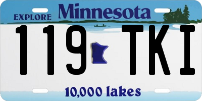 MN license plate 119TKI