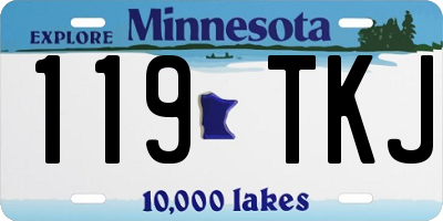 MN license plate 119TKJ
