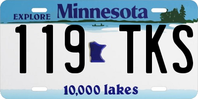 MN license plate 119TKS