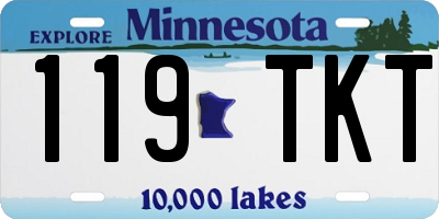 MN license plate 119TKT