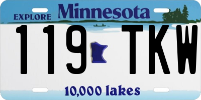 MN license plate 119TKW