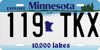 MN license plate 119TKX