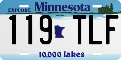 MN license plate 119TLF