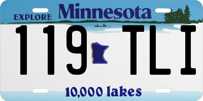 MN license plate 119TLI