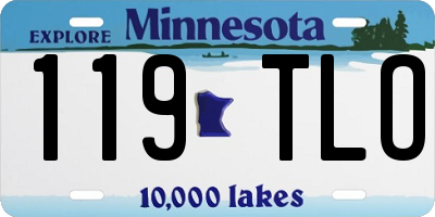 MN license plate 119TLO