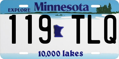 MN license plate 119TLQ