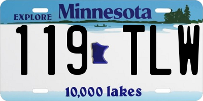 MN license plate 119TLW