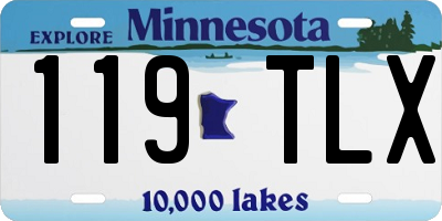 MN license plate 119TLX