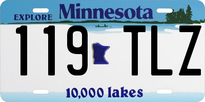 MN license plate 119TLZ