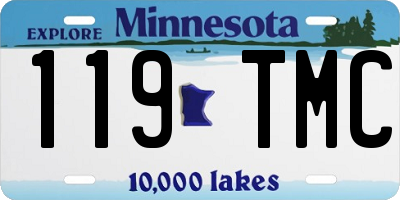 MN license plate 119TMC