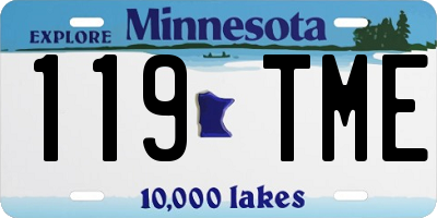 MN license plate 119TME