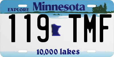 MN license plate 119TMF
