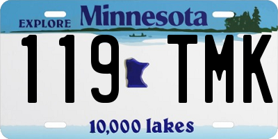 MN license plate 119TMK