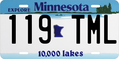 MN license plate 119TML