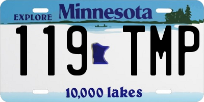 MN license plate 119TMP