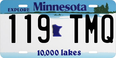 MN license plate 119TMQ