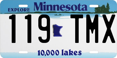 MN license plate 119TMX