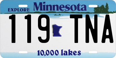 MN license plate 119TNA