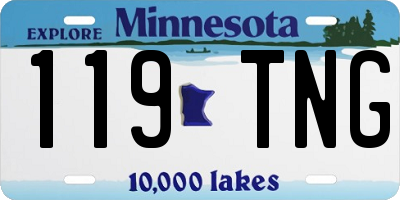 MN license plate 119TNG