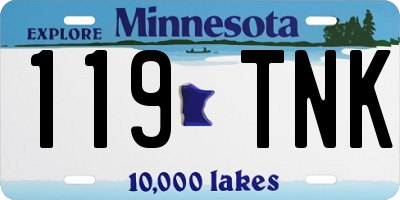 MN license plate 119TNK
