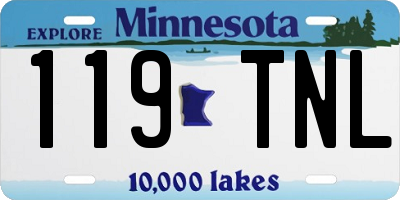 MN license plate 119TNL