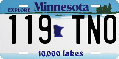 MN license plate 119TNO