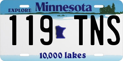 MN license plate 119TNS