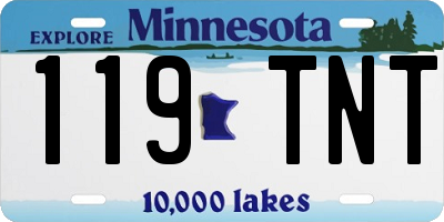 MN license plate 119TNT