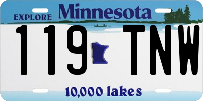 MN license plate 119TNW